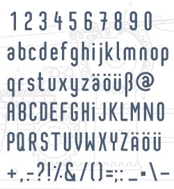Pixochrome Font alle Zeichen